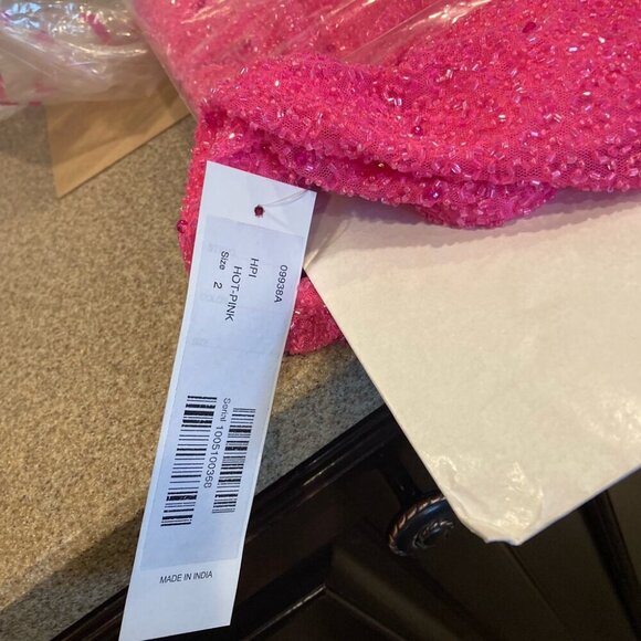 NWT Jovani 09938ASC Homecoming Dress Hot Pink Size 2 - Picture 7 of 11